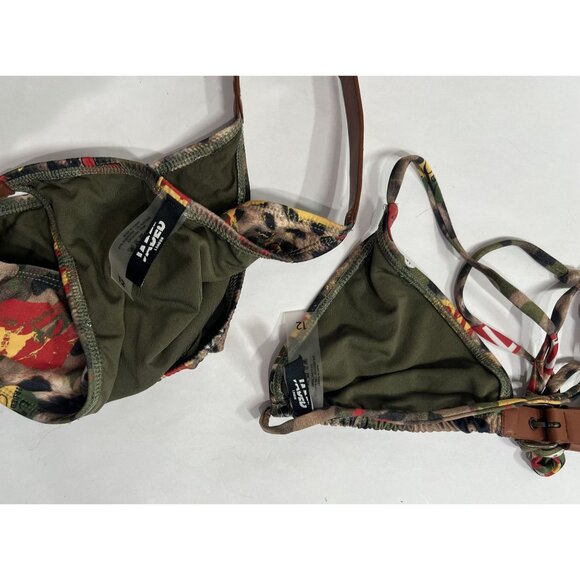 Jaded London Untamed Triangle Bikini Top & Micro Bottoms in Camo Leopard - Picture 5 of 5